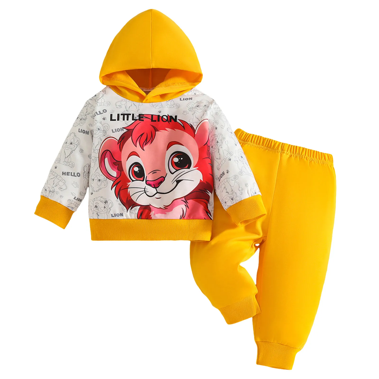 

Toddler Girl Set Boys And Girls Set Baby Long Sleeved Long Pants Hooded Sweatshirt Printed Cool Handsome Heart Romper Baby Girl