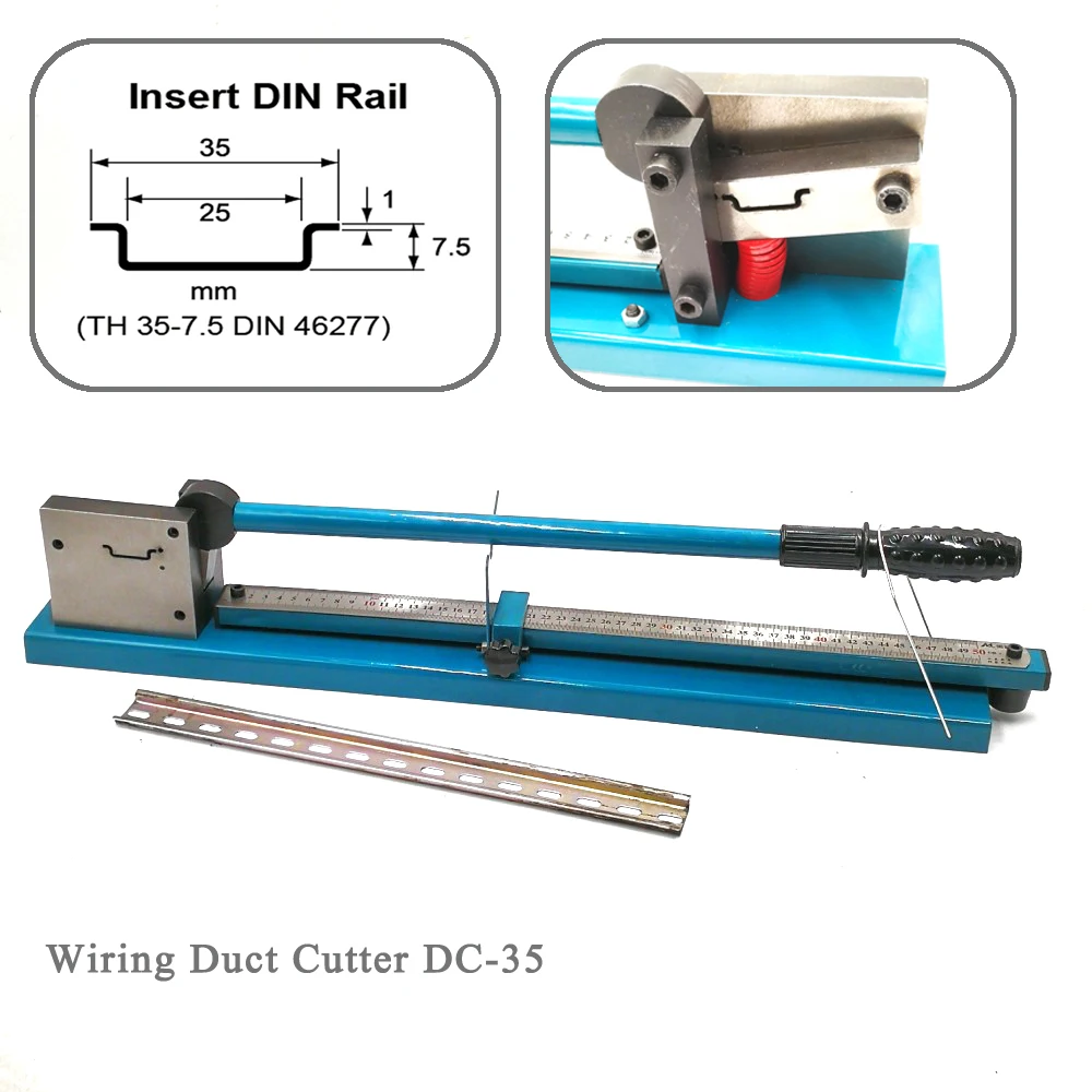 Manual Din Rail Cutter Tools Bench Top DC-35 Trunking Cutter 35-25 sizes