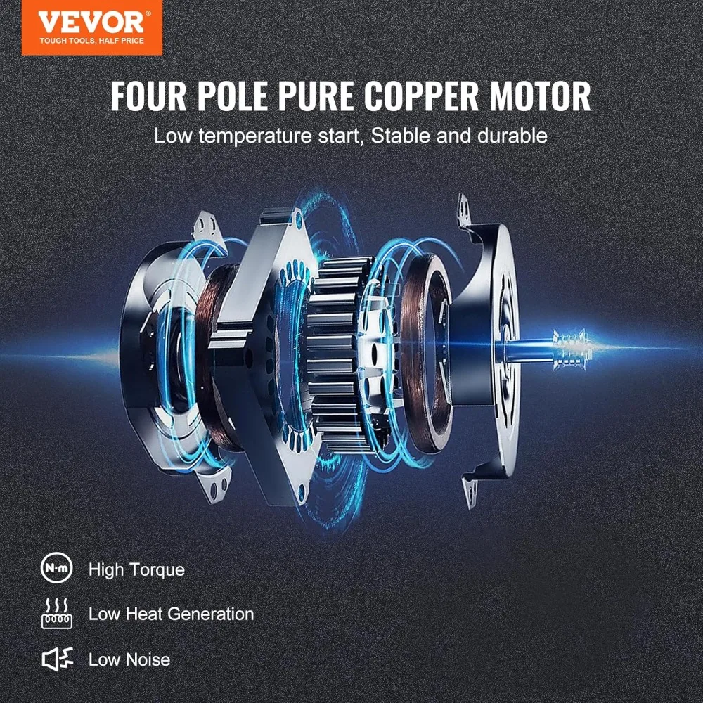 

7 CFM Dual Stage HVAC Vacuum Pump, 1/2 HP Rotary Vane with Oil Bottle for Refrigeration