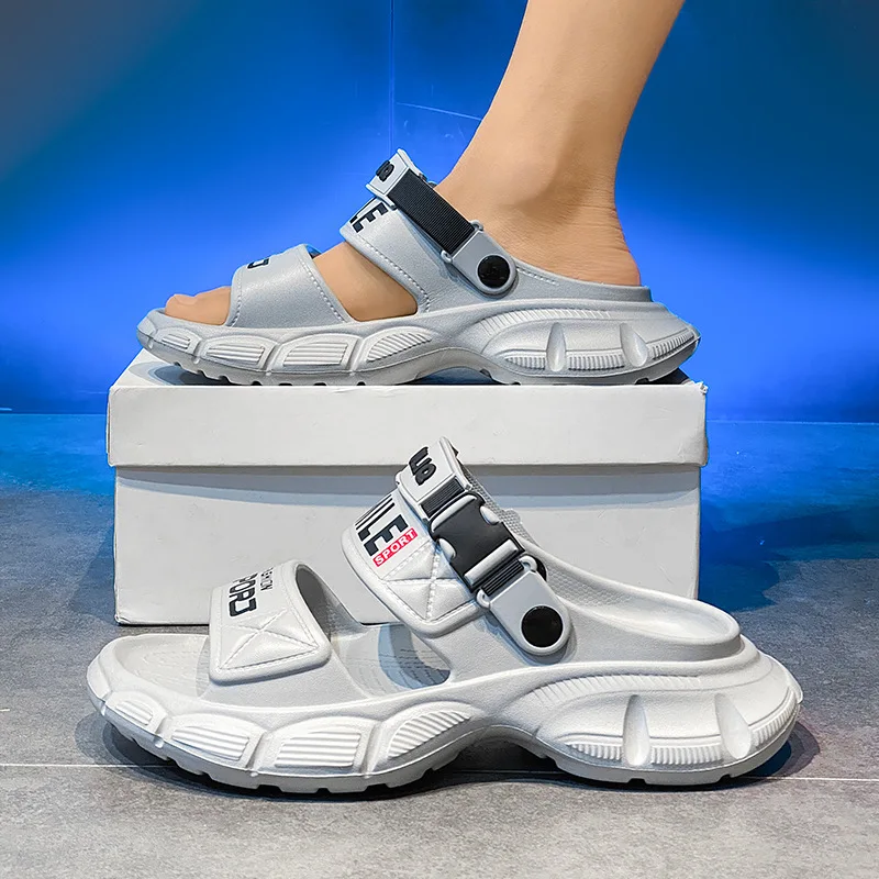 

2025 Men's Summer Spring EVA Water-Resistant Support Slides Thick Sole Pain Relief Non-Slip Sandals Shower Beach Pool Slippers