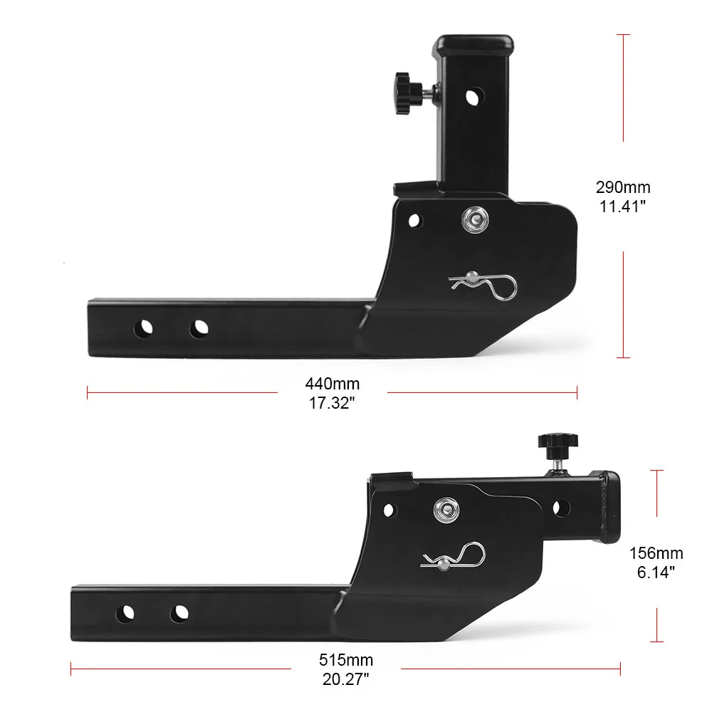 Folding Cargo Carrier Adapter For 2 Inch Trailer Hitches Mount Shank Foldable Adapter, Weight Capacity: 500lbs