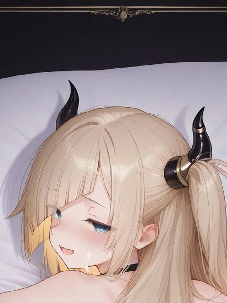 Dakimakura Anime Custom Horn Pillow Cover Double-sided Print 2WAY Life-size Pillowcase Gifts