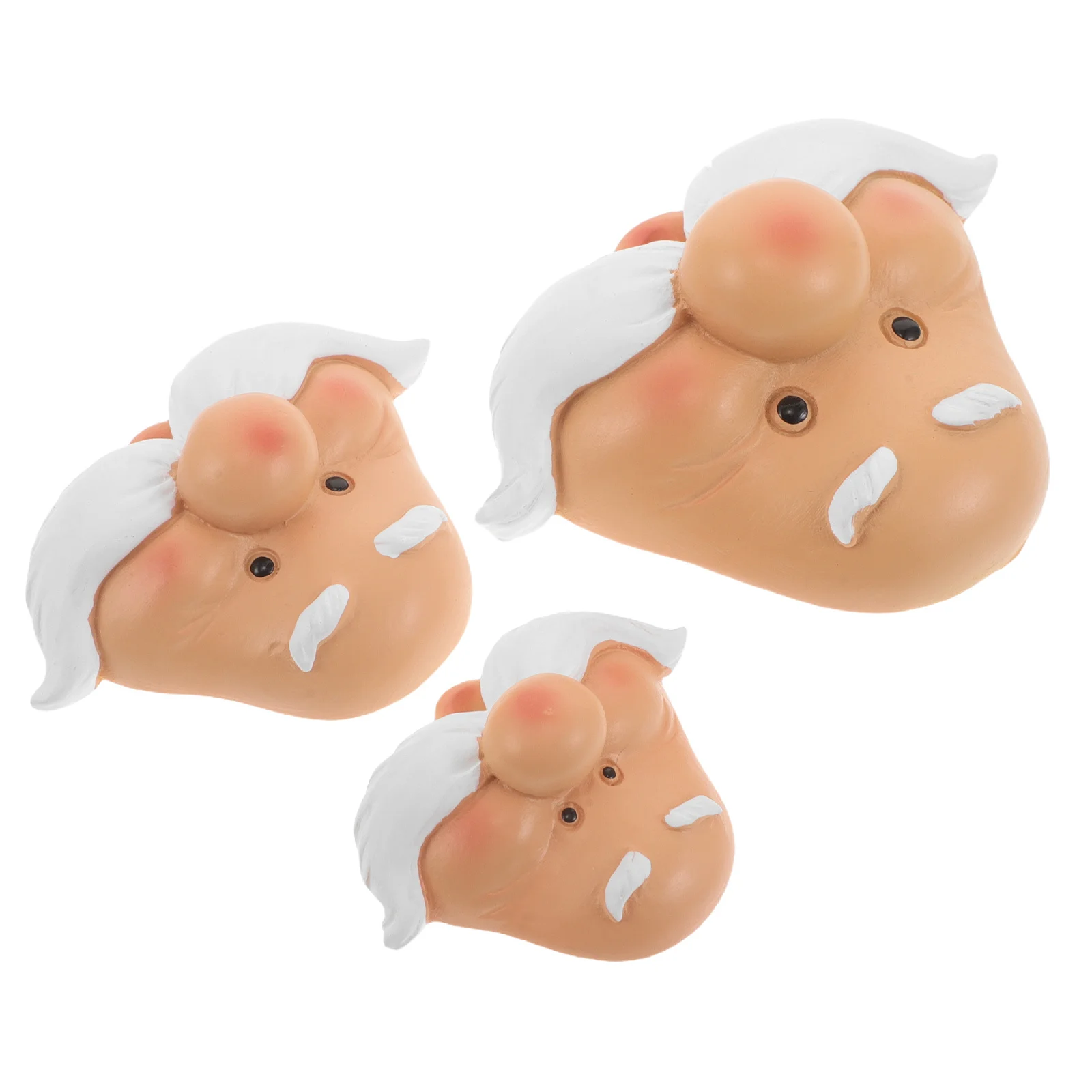 

3Pcs Santa Face Resin Cabochons Vintage 3D Christmas Craft Supplies DIY Gnome Making Stocking Stuffer Ornament Wreath