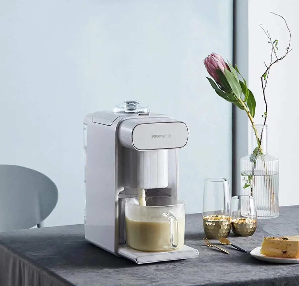 JOYOUNG DJ10U-K61 Automatic Self-cleaning Soy Milk Maker, 4 in 1 function，Coffee Maker, Juice Maker, Electrical Water Kettle 、