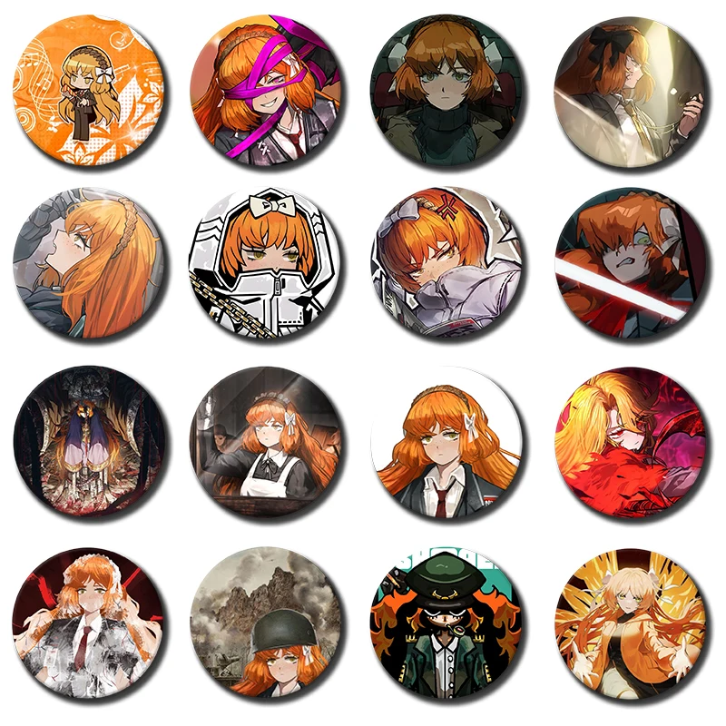 Game Limbus Company Peripheral Badges Anime Ishmael Enamel Pins Cartoon Round Brooch Backpack Clothes Cosplay Jewelry Accessory