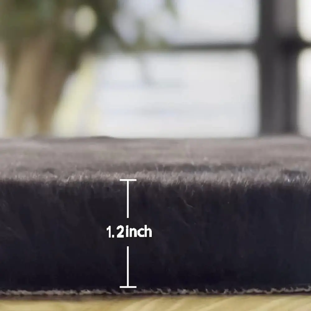 럭셔리 샤그 러그, 세탁 가능한 인조 토끼털, 침실, 거실, 복도, 청소년 방 및 유아실에 적합, 2x6