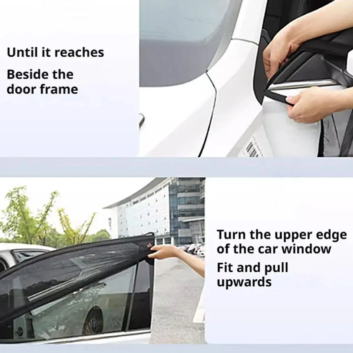 4-Piece Set of Car Sunshades, Anti-Mosquito Insulation Sunshades, Car Window Glass Sunscreen, Privacy Shade Curtain Thickened view 4