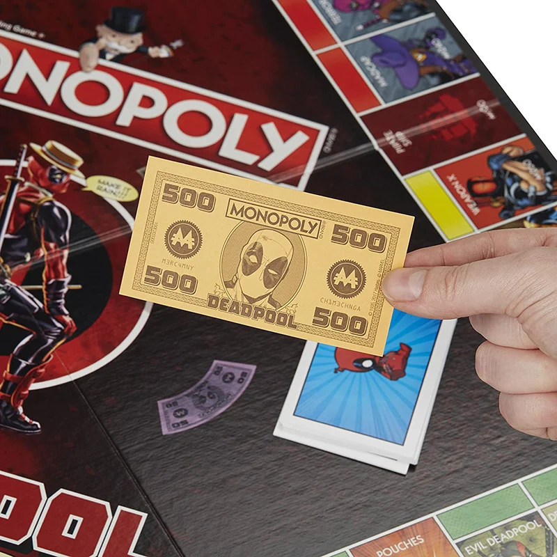 Hasbro Monopoly Marvel Marvel Deadpool Toy English Board Game Family Gathering Puzzle Game Boxed Gift Children\'s Adult Toys