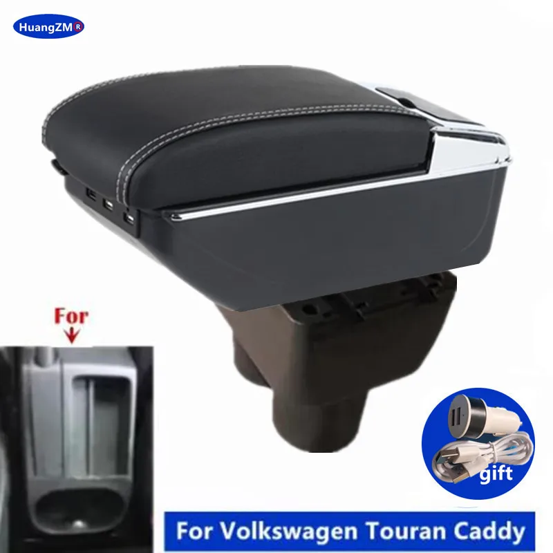 Auto-Armlehnenbox, zentrale Aufbewahrungsbox für Volkswagen VW Touran Caddy, Armlehnenbox, spezielles Nachrüstzubehör für den Innenraum