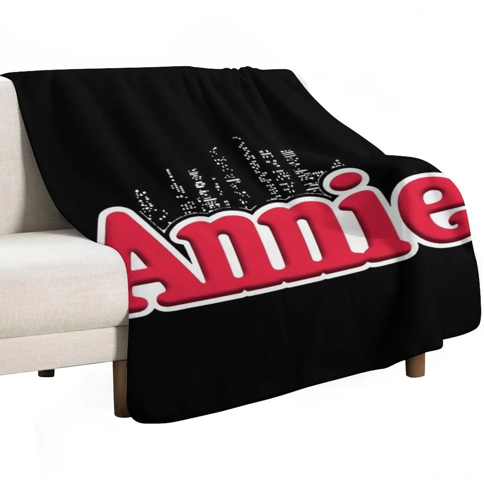 Annie Musical Logo 59 Simple Vintage Throw Blanket Vintage Beautifuls Plaid Thin Nap Comforter Blankets