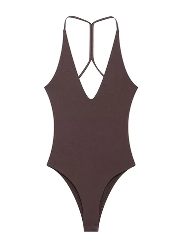 Imagen 2 del producto TFMLN-Body liso para mujer, Top Sexy con espalda descubierta a la moda, Top ajustado para mujer, trajes de cuerpo con tirantes y cuello en V, prendas de vestir de calle para mujer de verano