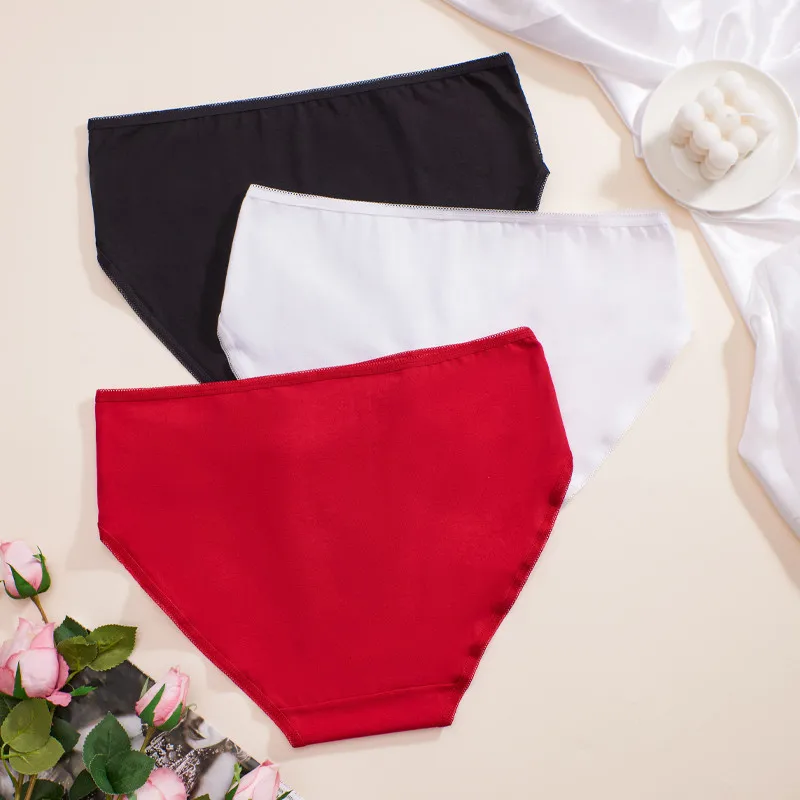 Single Pack Women's Panties XL-4XL Women's Panties Sturdy and Durable Bottoms New Hot Simple Solid Color Fashion Atmosphere