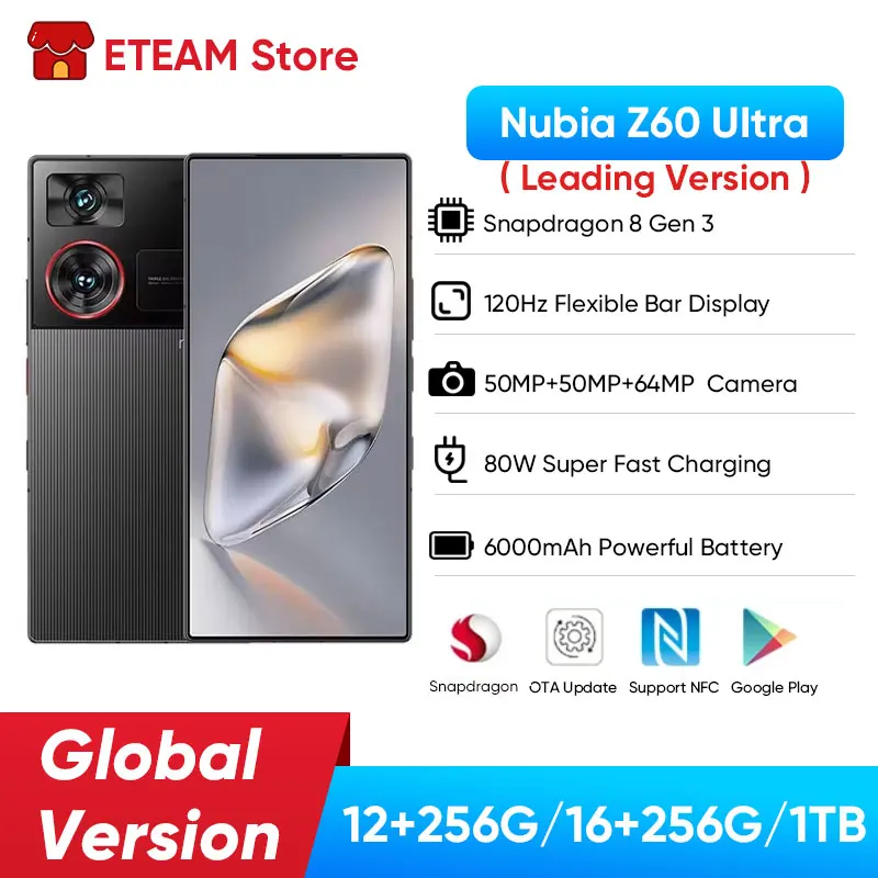 Global Version Nubia Z60 Ultra NX721J 5G Smartphone 6.8