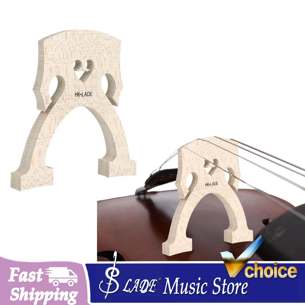 HK·LADE Cello Bridge Baroque Cello Bridge – Handcrafted from Air-Dried Maple Cello Bridge Cello Accessories