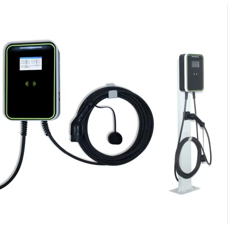 OEM ODM Home LED Screen Fast AC charger Type 2 Wall-Mounted EV Charger For Electric Vehicle