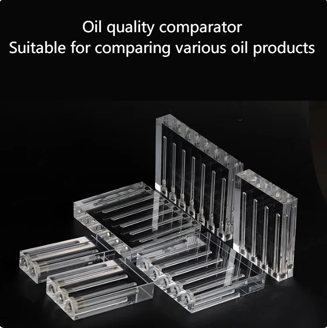 Automobile Oil Comparator Can Flip Acrylic Glass Demonstration Rack Oil Viscosity Testing Tool Comparator