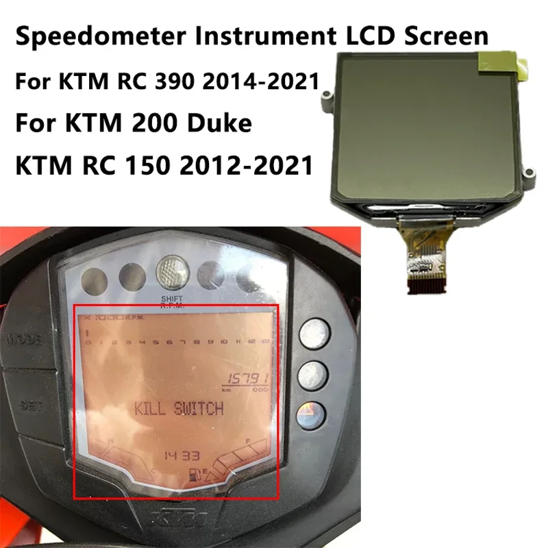 Motoknight Motorcycle Meter Display for KTM RC 390 KTM 200 KTM RC 150 KTM Duke 390 Speedometer Instrument LCD Screen Repair