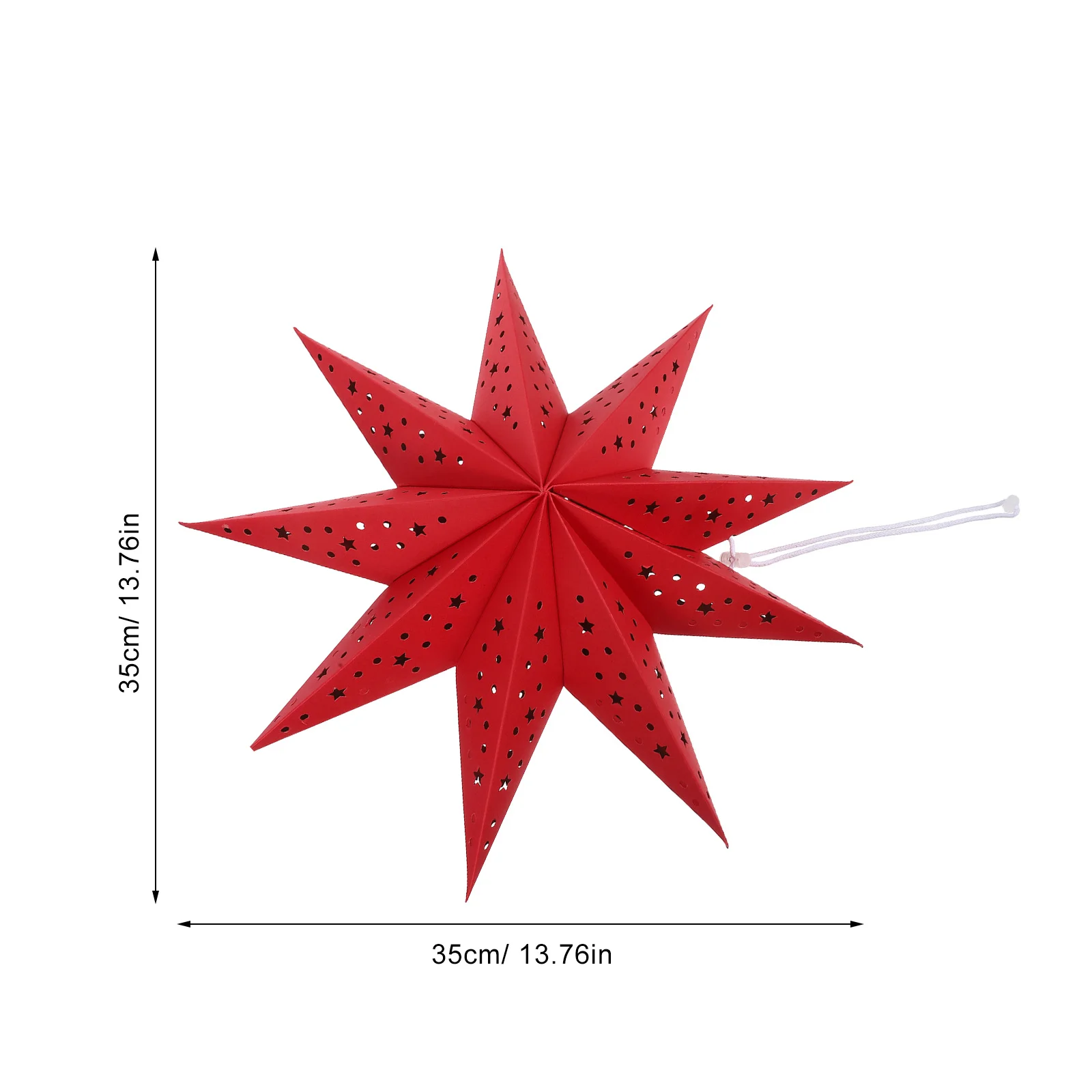 ثلاثية الأبعاد 9 نقاط ورقة جوفاء معلقة ضوء لعيد الميلاد حفل زفاف داخلي في الهواء الطلق عطلة ديكور المنزل مصباح السقف