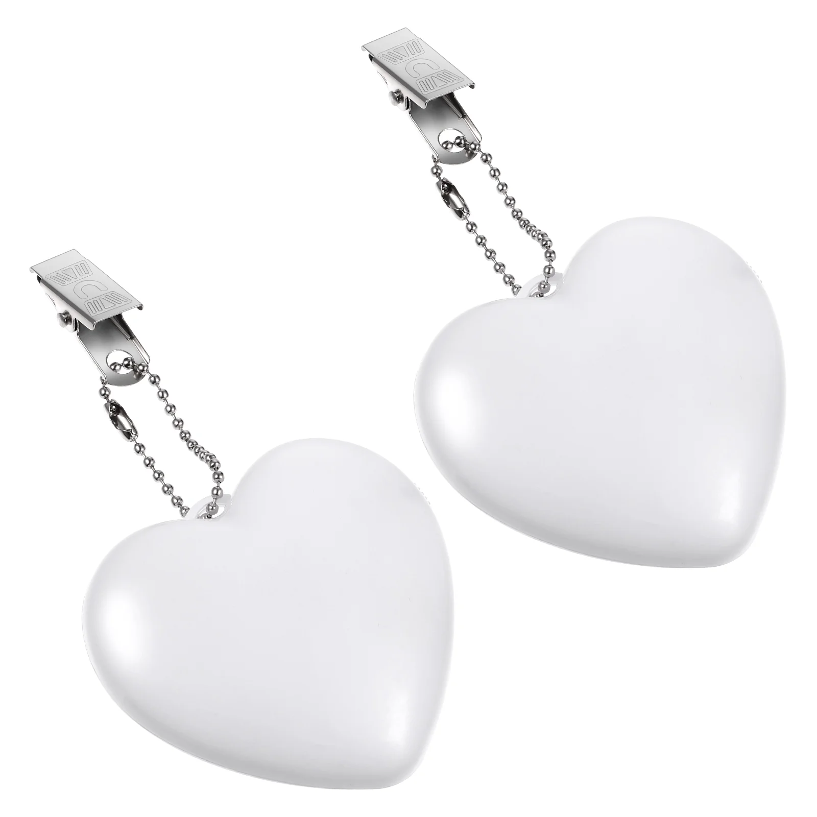 

2 Pcs LED Handbag Light Portable Purse Unique Touch Outdoor Powered Lamp Pedicure Heart Night