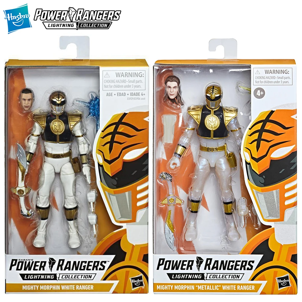 

[In-Stock] Hasbro Power Rangers Lightning Collection Mighty Morphin Metallic White Ranger 6-Inch-Scale Action Figure Model Toys
