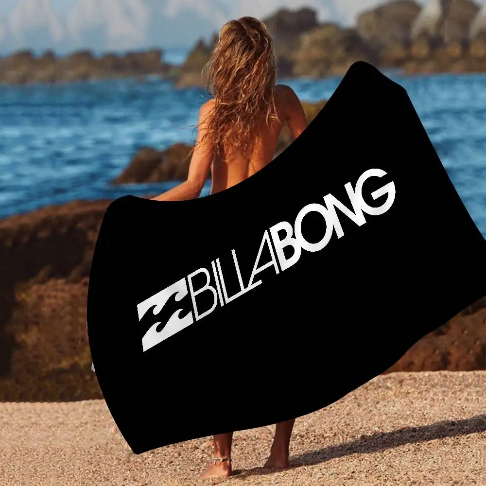 Toalha de praia B-Billabong Anime, toalha absorvente macia, presentes infantis para crianças, viagens, camping, academia