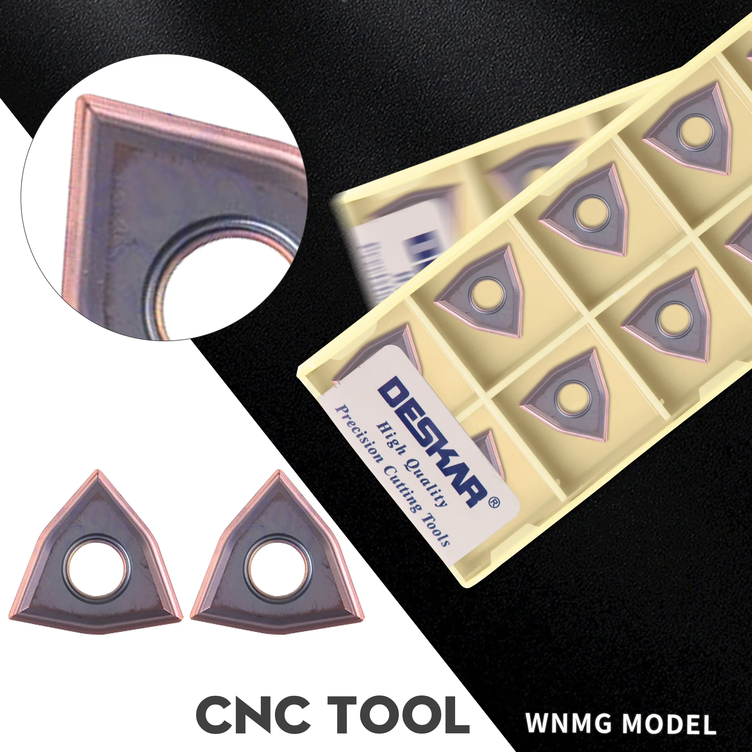 

WNMG080404-MS LF6018 WNMG080408-MS LF6018 CNC lathe tool peach-shaped blade Carbide external turning insert Finished metal blade