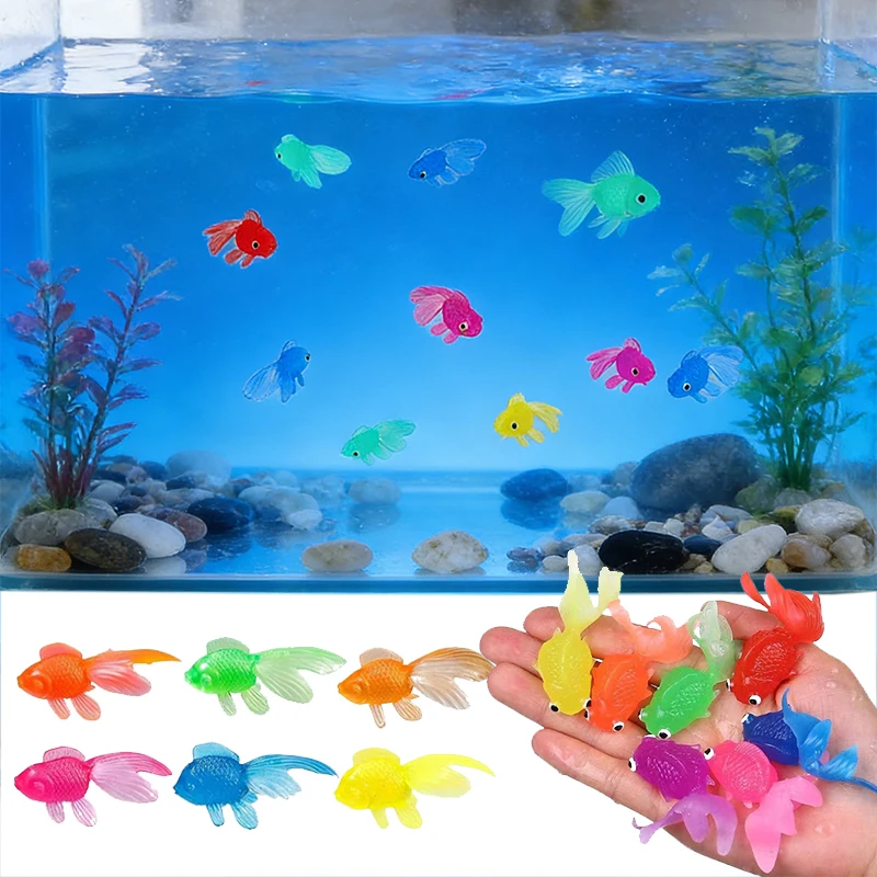 5~20 Stück simuliertes Goldfisch-Ornament, künstliche Goldfische für Aquarien, künstliche Fisch-Ornamente, realistische, bewegliche Aquarium-Dekorationen TMZ