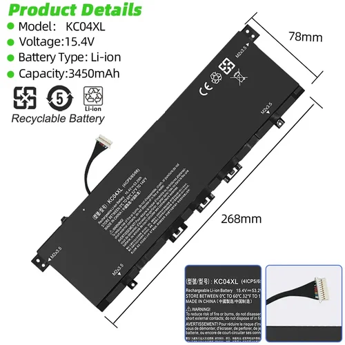 Imagen 2 del producto Batería SKOWER KC04XL para HP Envy X360 13-AR 13-AG 13-AQ000 13 AH reemplazar HSTNN-IB8K L08544-1C1