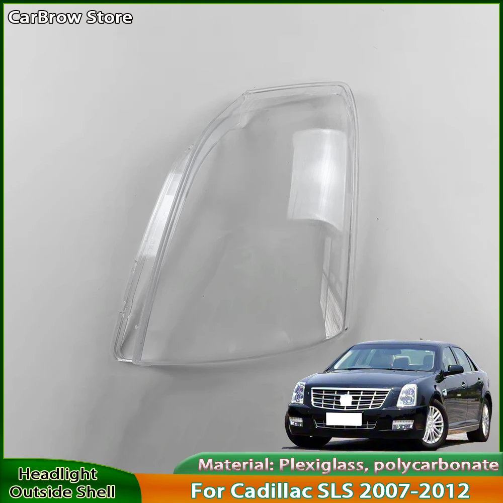 Osłona reflektora do Cadillac SLS 2007 2008 2009 2010 2011 2012, przezroczysta obudowa lampy przedniej, szkło akrylowe, zamiennik oryginalnego klosza.