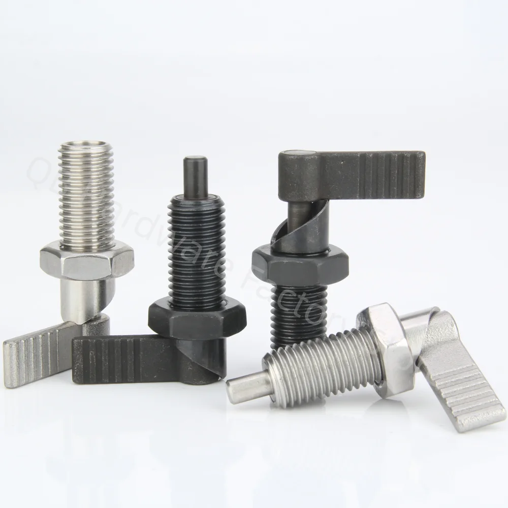 High Quality L-Shaped Handle Fine Thread Nuts Indexing Plungers Spring Screw With Lock Nut