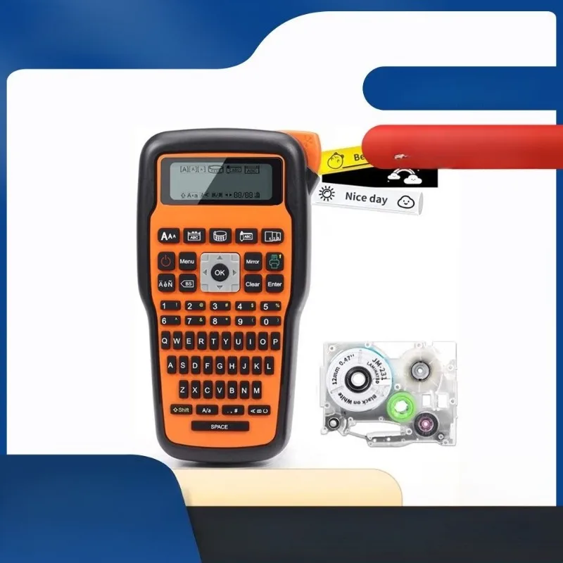 Commercial label printer, thermal transfer inkless portable handheld label color ribbon printer
