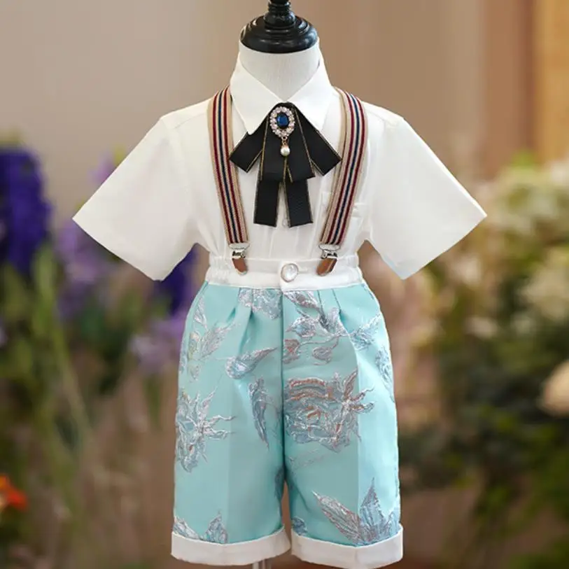 Neue Kinder Formale Weste Anzug Hochzeit Geburtstag Taufe Party Kleid Kinder Klavier Leistung Kostüm Jungen Weste Sets A2846 – Detail 5