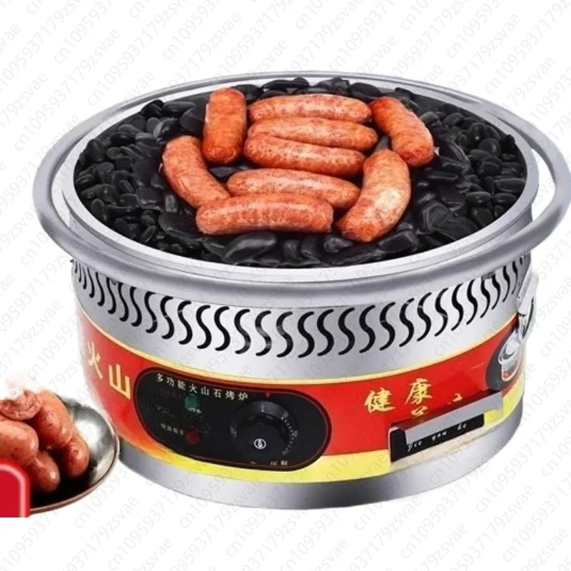 

Electric Volcanic Stone Sausage Grilling Machine, Commercial Small Stone Grilled Hot Dog Sausage Machine