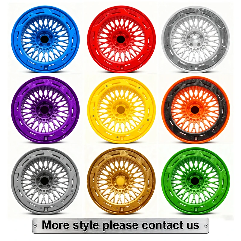 

High Quality Customization Carbon Fiber 2 Piece Forged Alloy 18 19 20 21 22 Monoblock Deep Concave Wheel Rims