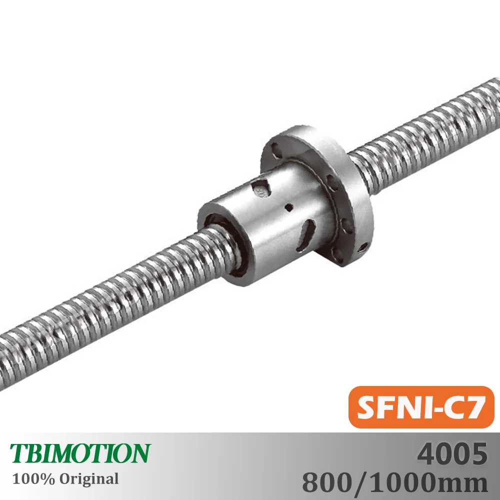 TBI Motion SFNI4005 C7 Ball Screw Ball Nut 800 1000mm R40 Lead 5mm High Precision Flange CNC Parts Professional End Machining