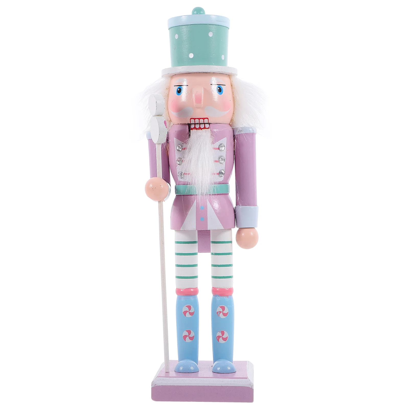 

Wood Nutcracker Figurine Purple Christmas Decorations Wreath Traditional Figures Ornaments Nutcrackers Soldier