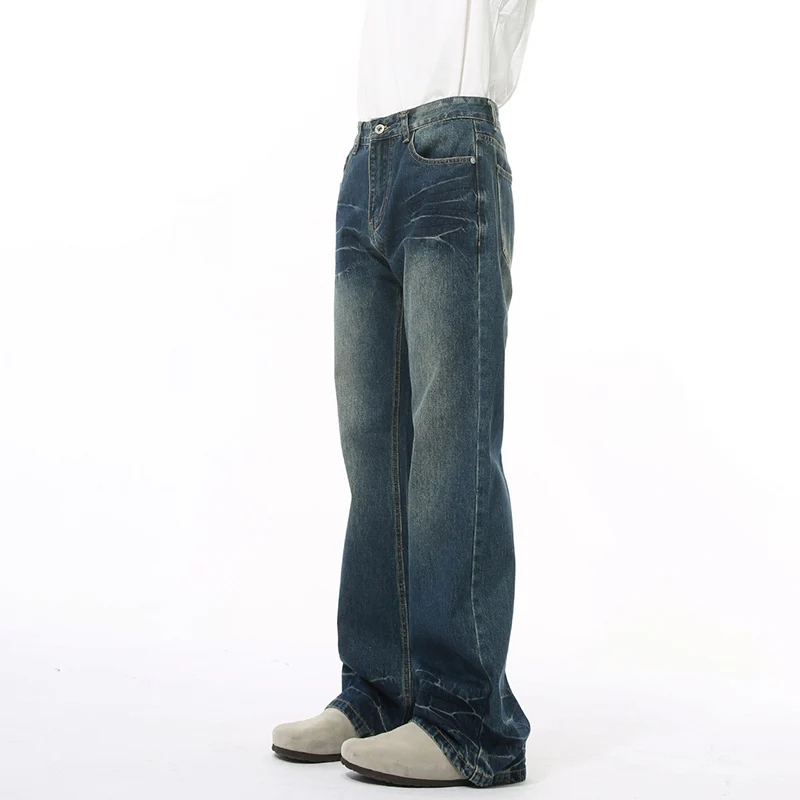 IEFB-Jean Slim Ripple pour Homme, Pantalon en Denim Blanc Lavé, Style Coréen, Jambe Droite, Aadt, Astronomique, Automne, 9C8973