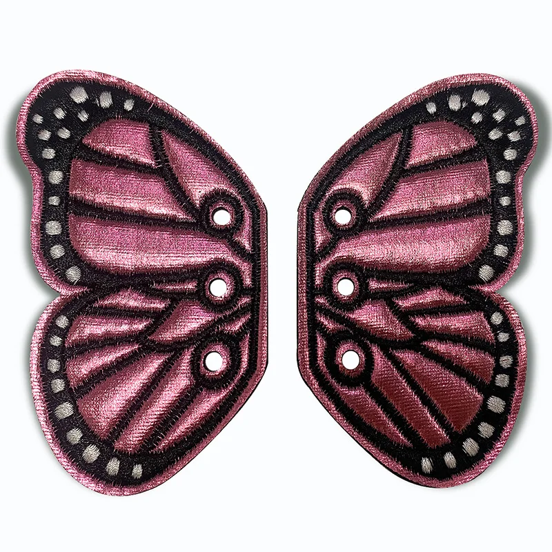 รองเท้าเด็กผู้หญิงน่ารักรองเท้าผ้าใบปีกผีเสื้อสีชมพูรองเท้าอุปกรณ์เสริมรองเท้าสเก็ตบินได้รองเท้ากีฬามีปีกตกแต่ง DIY