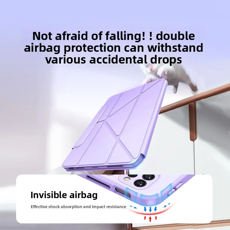 حافظة حماية لجهاز iPad Air 4 5 2021 Pro11 اللوحي 10.9 10th 11th شفط مغناطيسي Air2 M3 M4 غطاء لوحي على الوجهين
