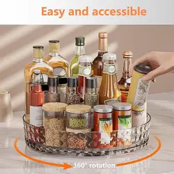 360 Degree Rotating Kitchen Storage Cabinet Organizer Rotating Seasoning Rack Organizer Cabinet Seasoning Bottle Shelf Box