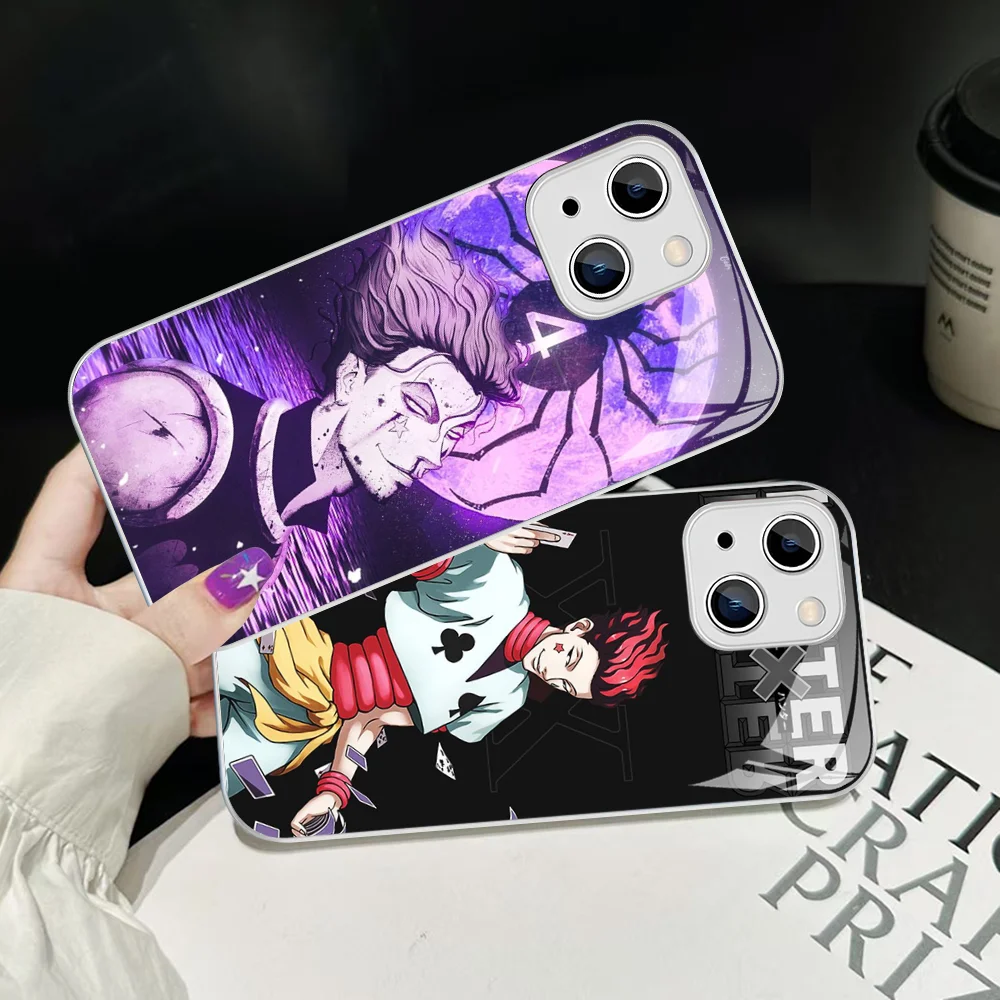 

Hunter HXH Hisoka Phone Case For IPhone 14 13 12 Mini 11 Pro XS Max X XR 14 Plus Tempered Glass Cover