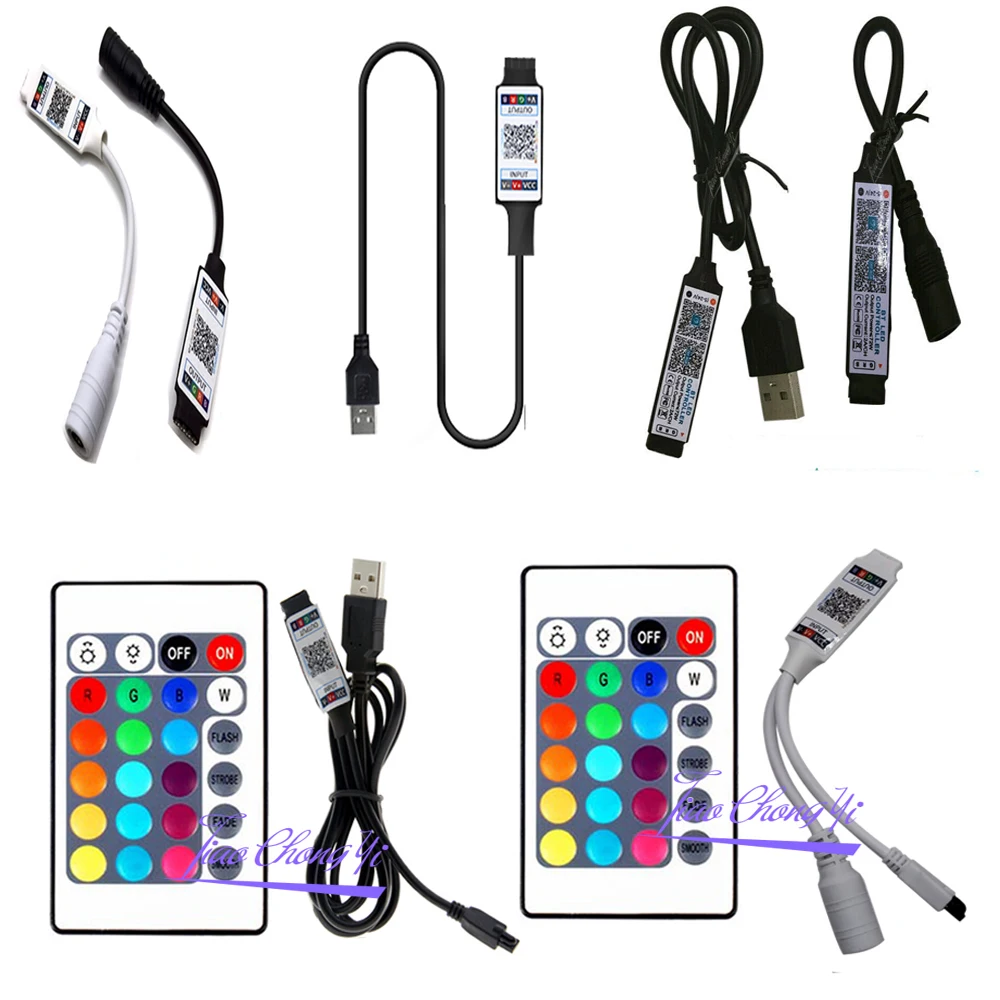 Mini RGB Bluetooth-compatible Controller USB 5V 12V 24V Music Bluetooth LED Controller Light Strip Controller For RGB LED Strip