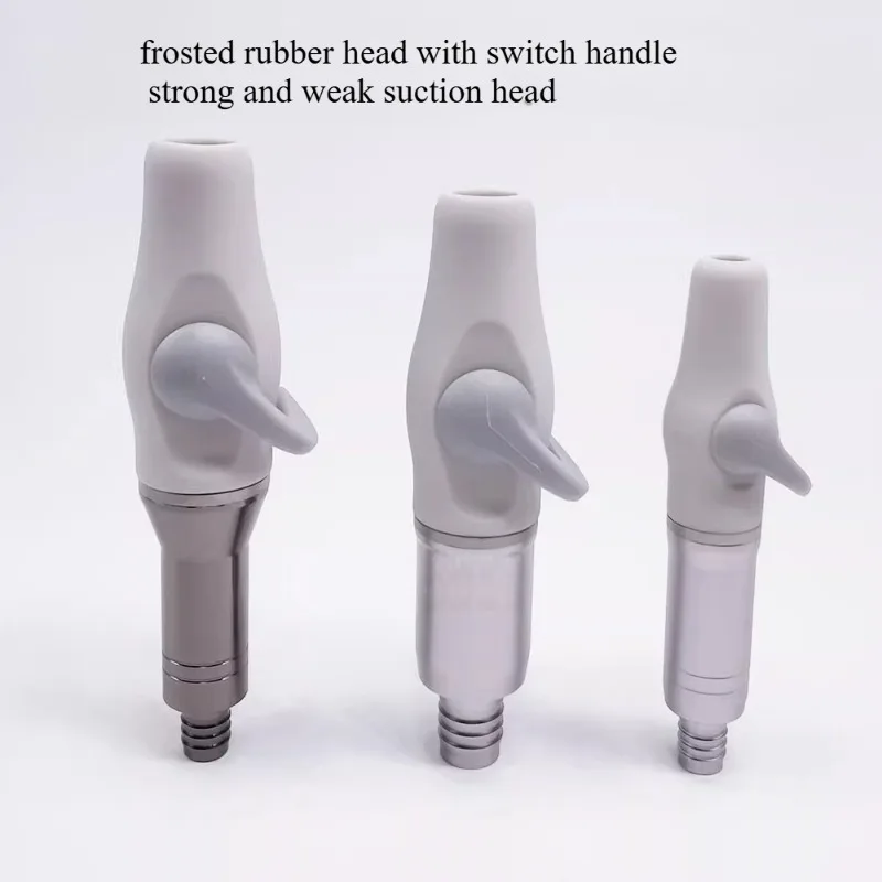 

1 шт., стоматологический сильный слабый всасывающий слюноотсос, матовая резиновая головка с ручкой переключателя, стоматологические комплексные аксессуары для машин