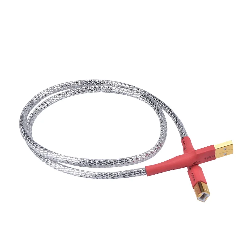 Plata de Ley decodificador de 8 núcleos dac cabo de dados usb placa de som cabo A-B escudo cabo usb alta qualidade tipo a para tipo