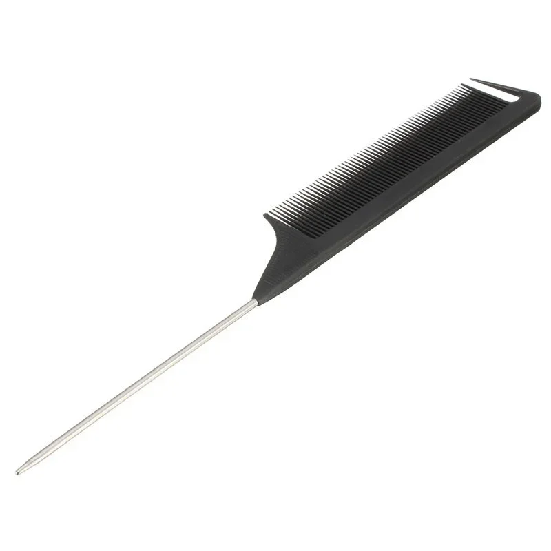 Fine-tooth Metal Pin Anti-static Hair Style Rat Tail Comb 220x28x4mm  Styling Tool For Beauty