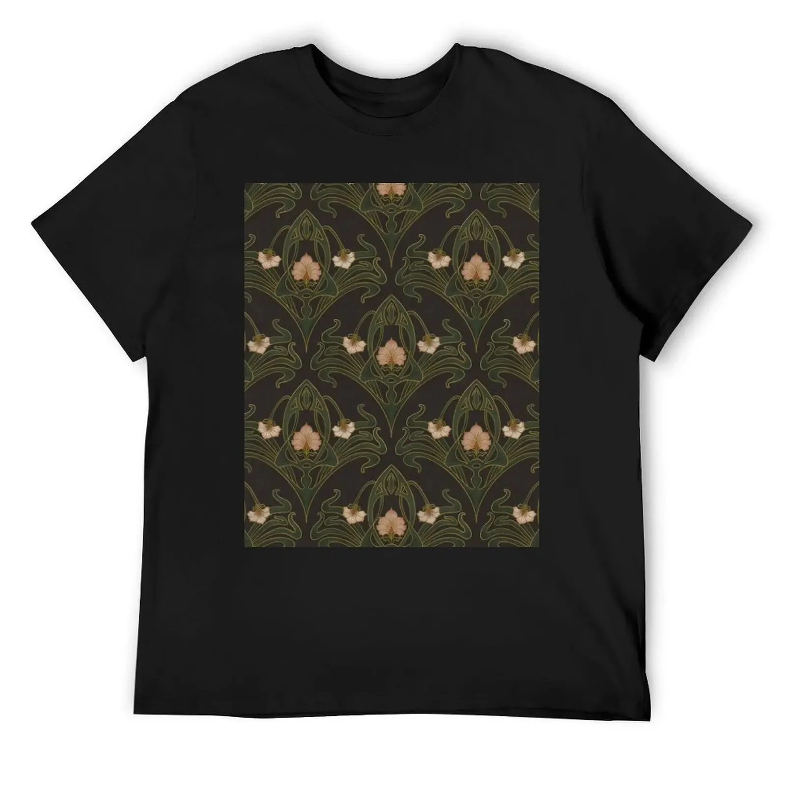 

Art Nouveau Wallpaper T-Shirt custom t shirt basketball graphic tees for a boy sweat shirts, men