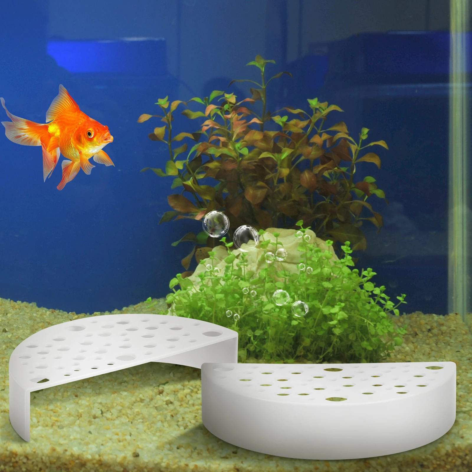

2pcs Breeding Aquarium Cave Hideout Tank Shelter Fish Hiding House For Freshwater Shrimp Farming Aquarium Ornament Decor Fish