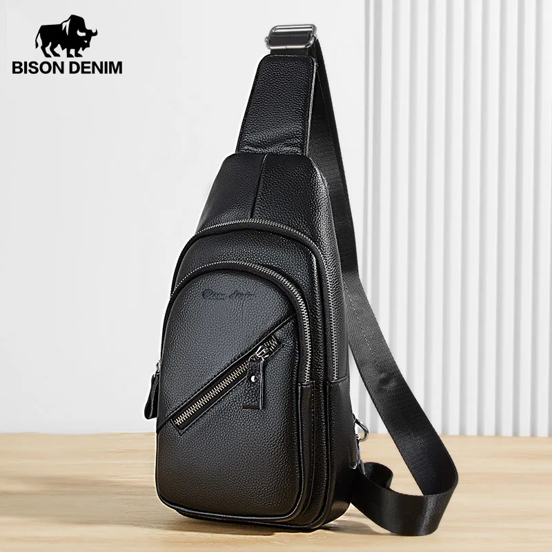 rinonera-de-cuero-genuino-bison-denim-bolso-de-cintura-solido-de-disenador-para-hombre-paquetes-impermeables-bolsos-de-pecho-a-la-moda-monedero-2025-nuevo