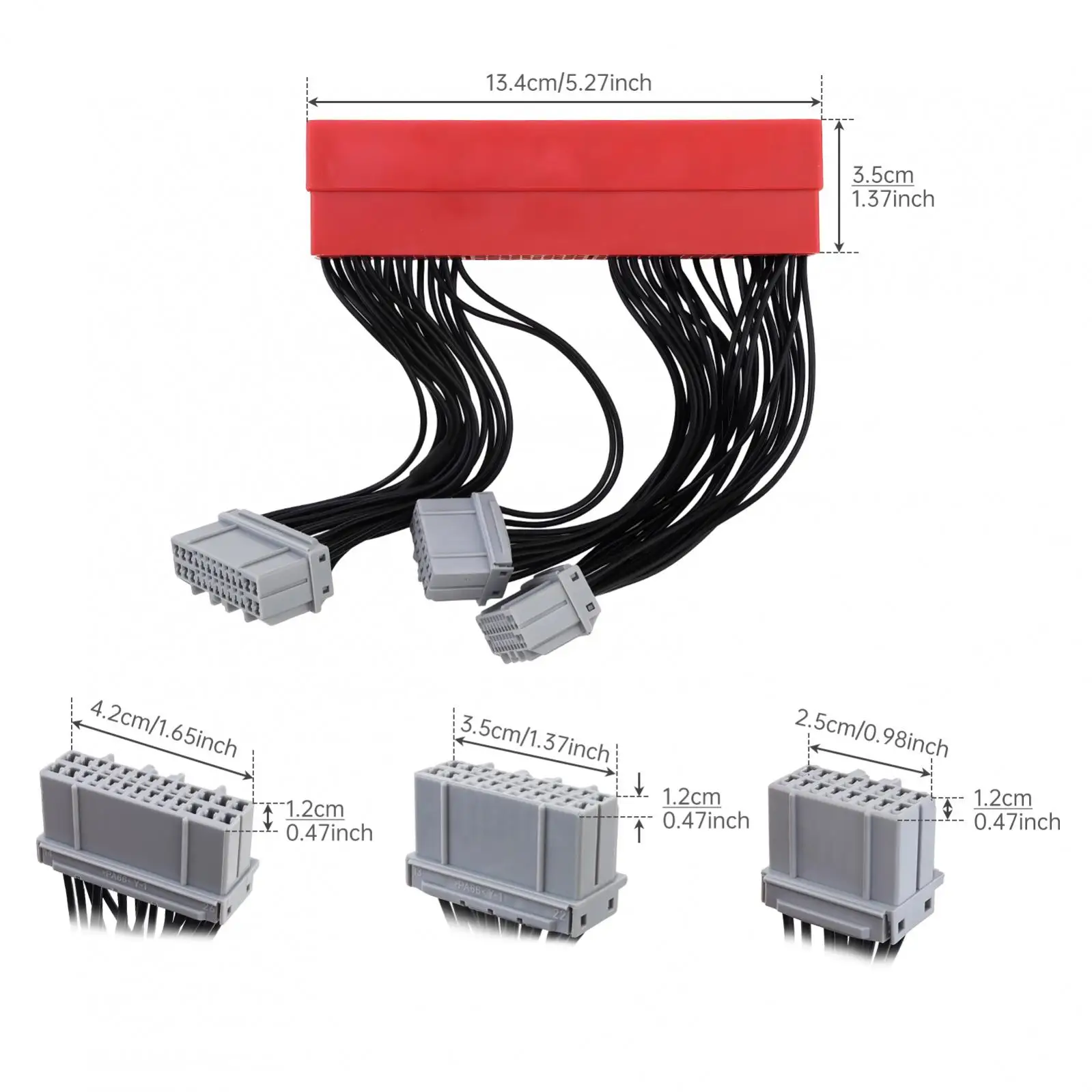 Car OBD2A to OBD1 WH006 ECU Conversion Adapter Wiring Harness Fit for Honda/Accord/Civic, Plug and Play Automotive Wiring Harnes