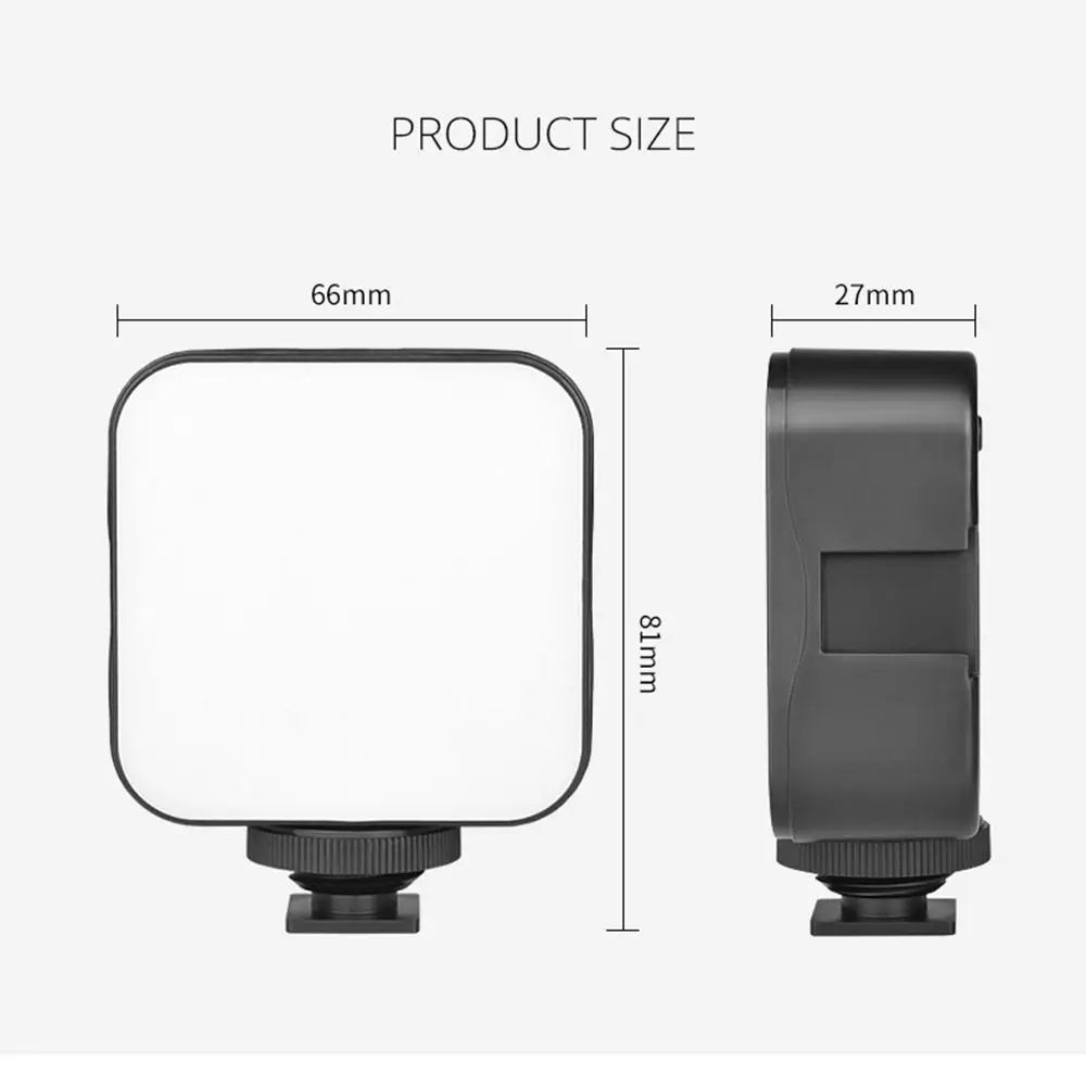 Photography 6500K Fill-in Lamp For Canon/Nikon/Sony DSLR Camera 5W Mini LED Video Light Dimmable Hot Shoe Mount Adapter